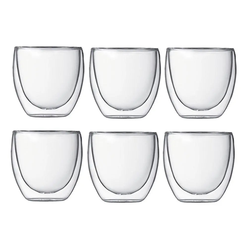 Espresso Elegance: Glass Double Walled Tumbler Set