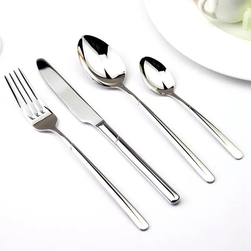 ElegantEssence 24-Piece Stainless Steel Dinnerware Set