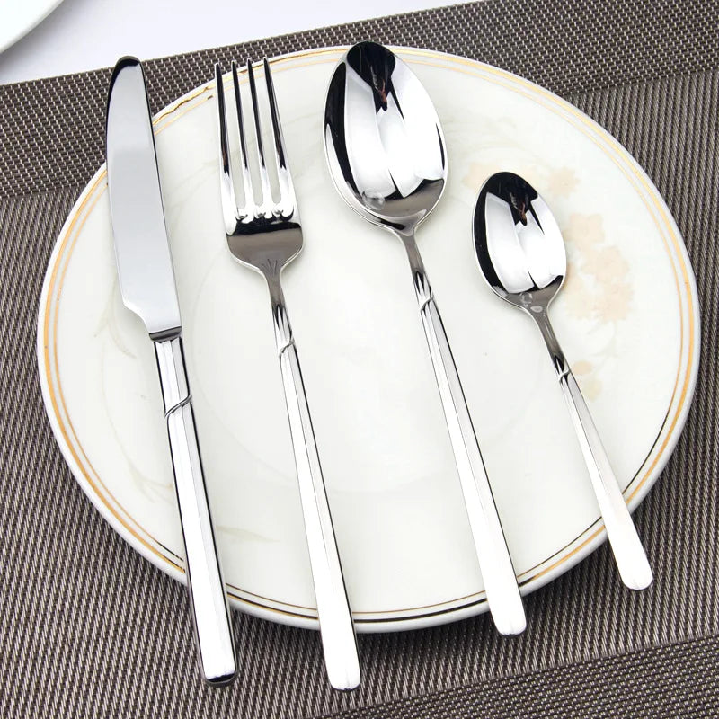 ElegantEssence 24-Piece Stainless Steel Dinnerware Set