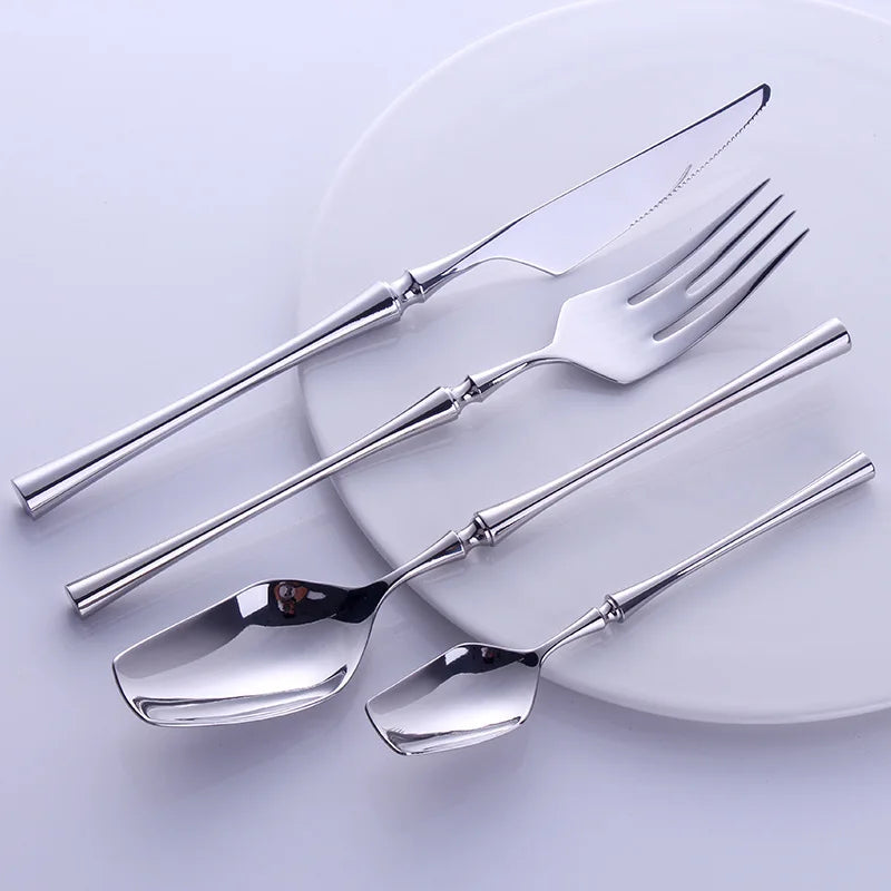 Stainless Steel Portable Cutlery Set 24pcs Tableware