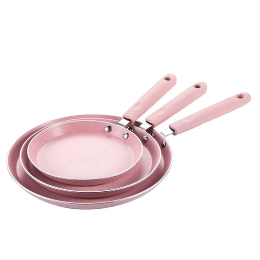 Pink Non-Stick Flat Bottom Pan