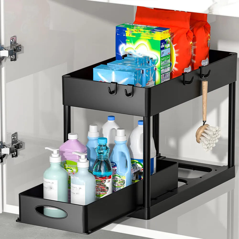 JYPS 2-Tier Under Sink Organizer: Maximize Your Kitchen Storage Space