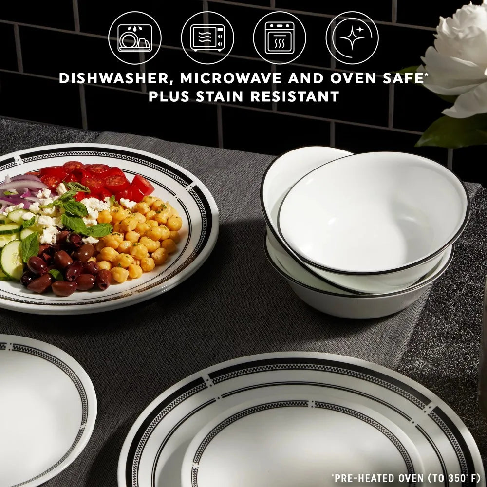 Experience the Timeless Elegance of Corelle Brasserie 12-pc Dinnerware Set