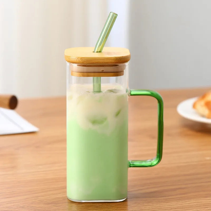 350ML Square Mug with Lids and Straws - Elevate Your Drinking Experience!