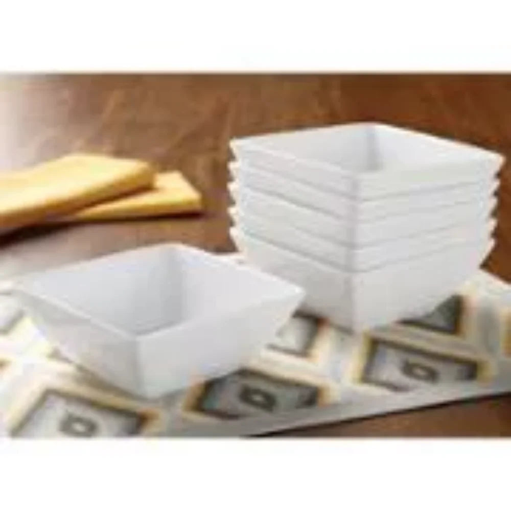 16 Piece Square Porcelain Dinnerware Set, White  Serving Dishes Sets  Dinner Plate Set