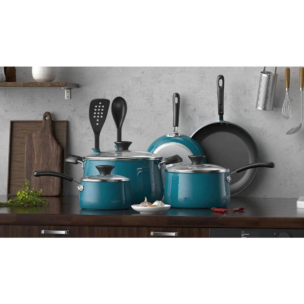 Induction-Ready Cookware Ensemble in Elegant Tea