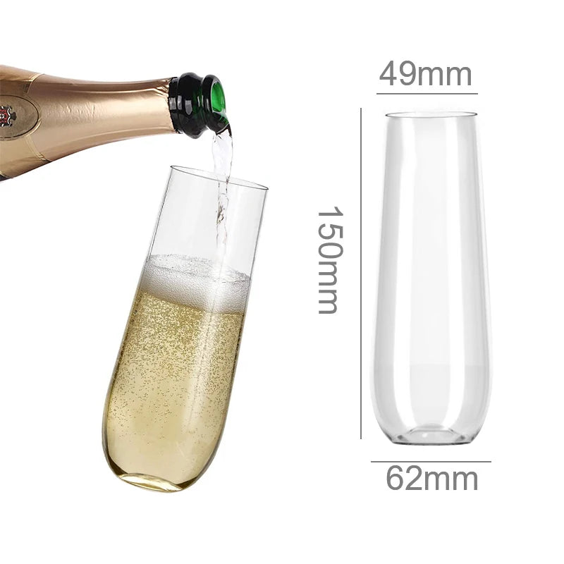 Toastique Elegance Collection: Disposable Champagne Glasses