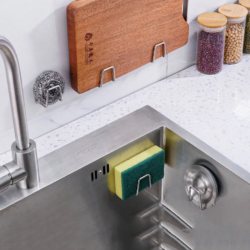 Upgrade Your Kitchen Organization with Hexkowein Stainless Steel Sink Sponges Holder!