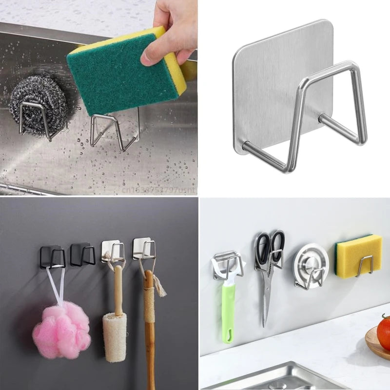 Upgrade Your Kitchen Organization with Hexkowein Stainless Steel Sink Sponges Holder!