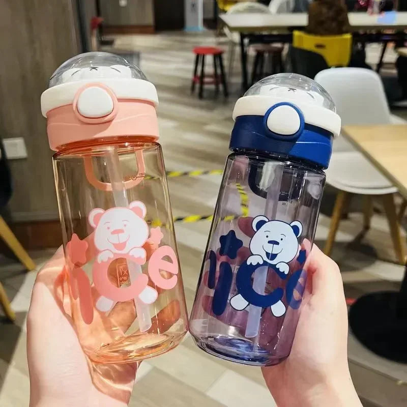 Cartoon Bear Kids School Water Bottle