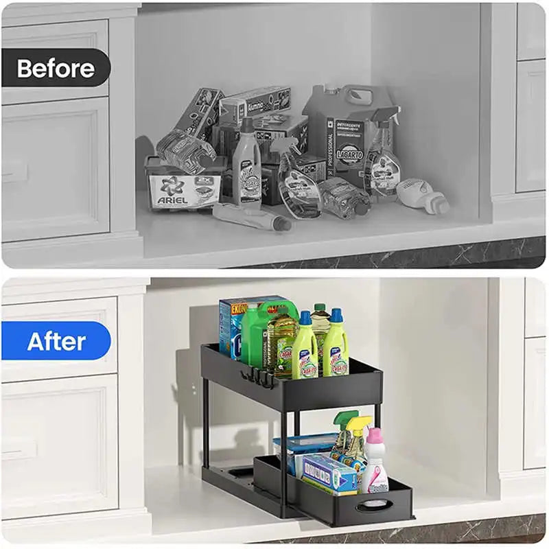 JYPS 2-Tier Under Sink Organizer: Maximize Your Kitchen Storage Space