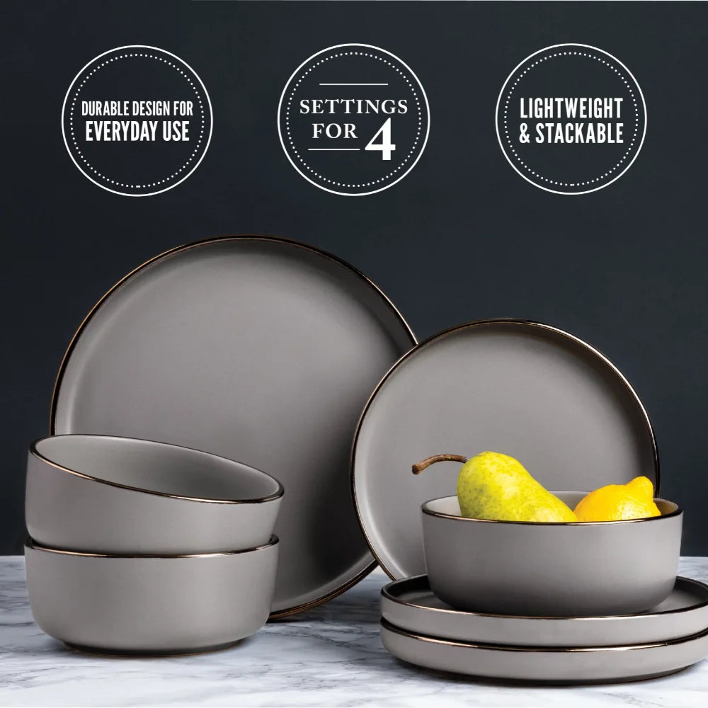 Elevate Your Dining Experience with Thyme & Table Dinnerware Ava Stoneware Set