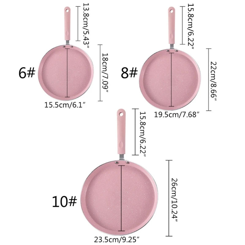 Pink Non-Stick Flat Bottom Pan