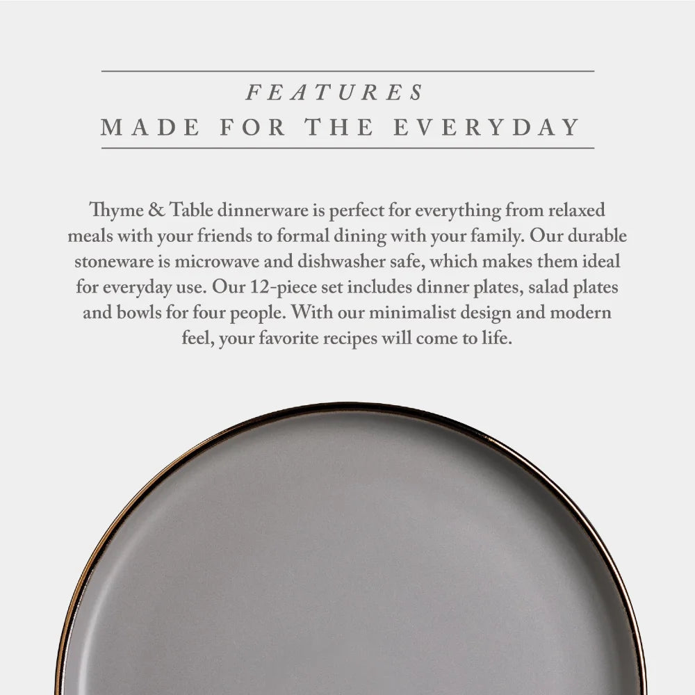 Elevate Your Dining Experience with Thyme & Table Dinnerware Ava Stoneware Set