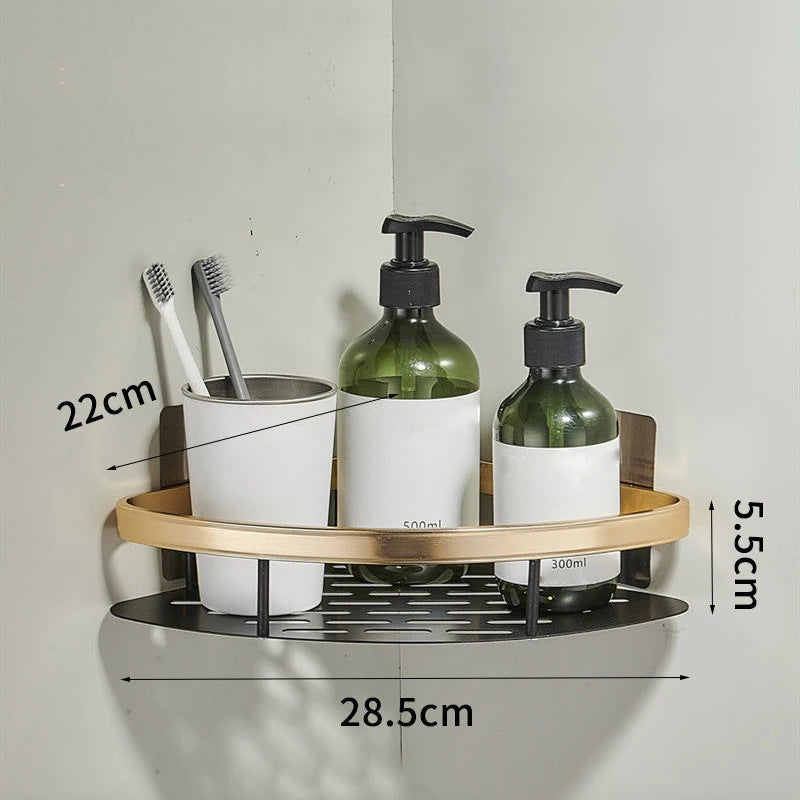 Elevate Your Bathroom Organization with AquaMount™ Wall Mounted Shelf!