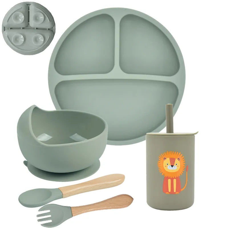 TinyGrip Harmony: Silicone Baby Tableware Collection