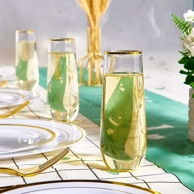 Toastique Elegance Collection: Disposable Champagne Glasses