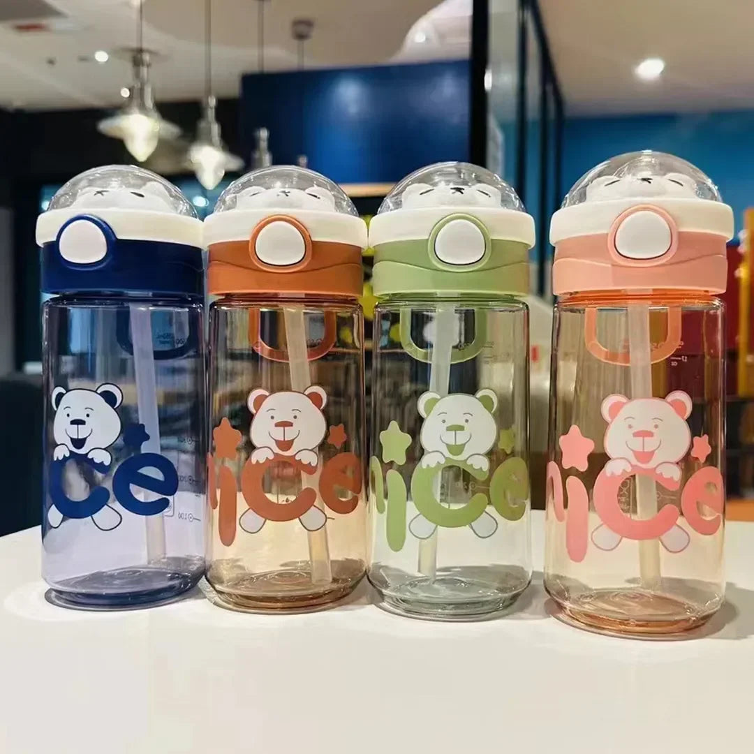 Cartoon Bear Kids School Water Bottle