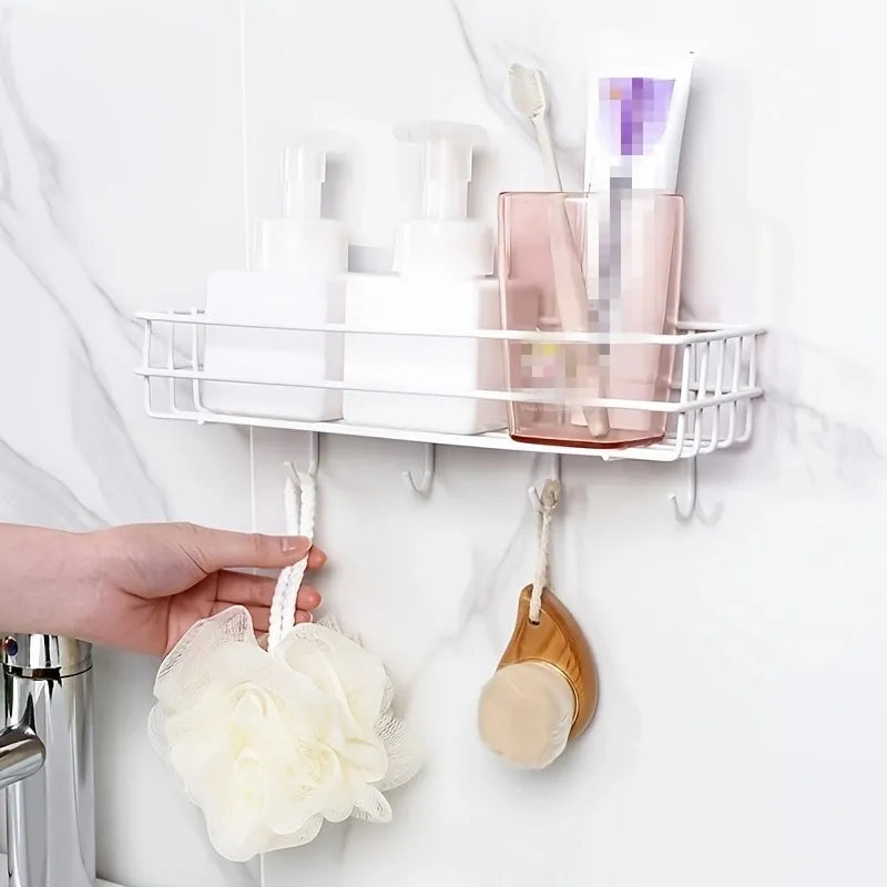 Elevate Your Bathroom and Kitchen Organization with AquaGleam™ Shower Shelf!